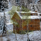LA PLAGNE chrobak dom drewniany styl alpejski