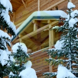 LA PLAGNE chrobak dom drewniany styl alpejski
