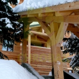 LA PLAGNE chrobak dom drewniany styl alpejski